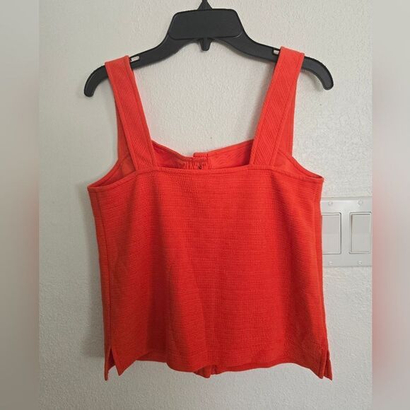 J. Crew Button Front Tank Top In Orange Size XXS - Picture 7 of 8